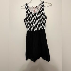 Chevron Black and White dress Medium